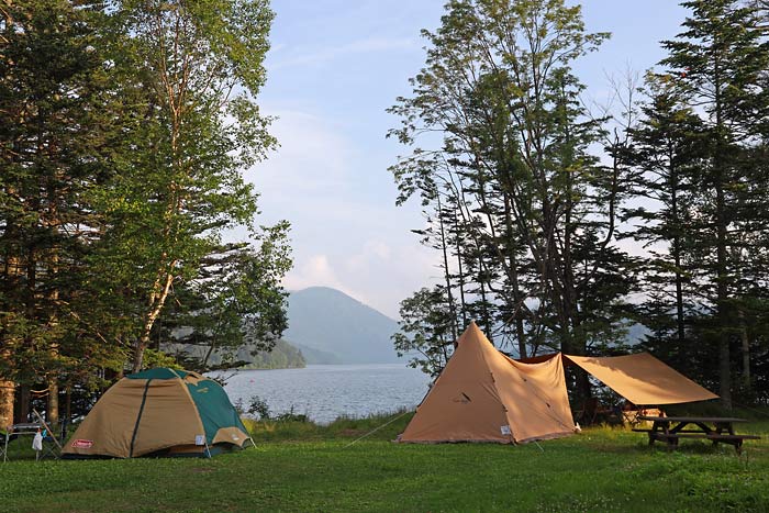 然別湖北岸野営場