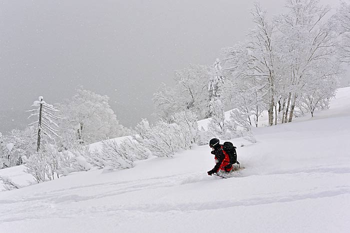 天幕山の山スキー