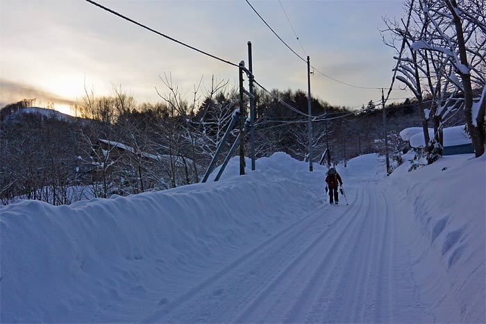 塩谷丸山で山スキー